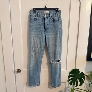 Reformation Light Blue Straight Leg Jeans
